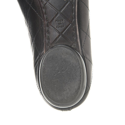 Chanel Lambskin Cambon Quilted Ballerina Flats 37 Black 11 of 12