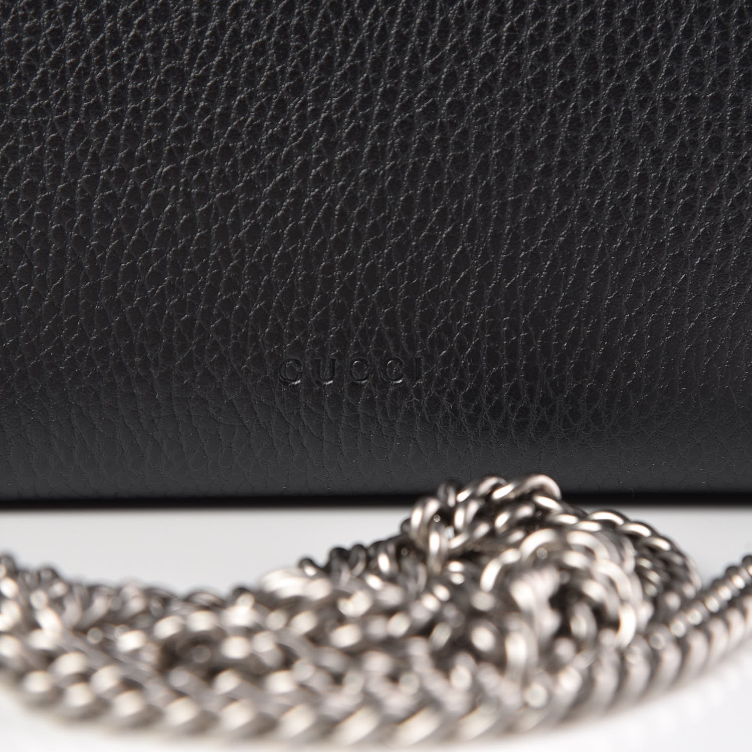 Gucci Calfskin Mini Dionysus Chain Wallet Black 10 of 11