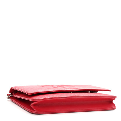 Chanel Caviar Timeless CC Wallet On Chain WOC Dark Pink 3 of 11