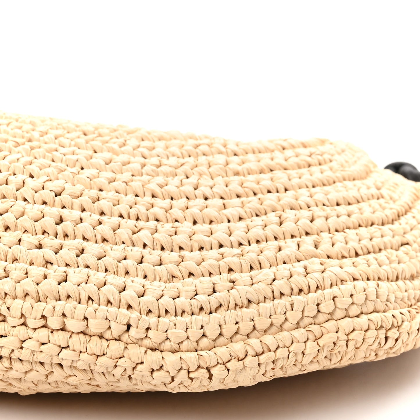 Raffia Crochet Sardine With Chain Bag Natural Fondant