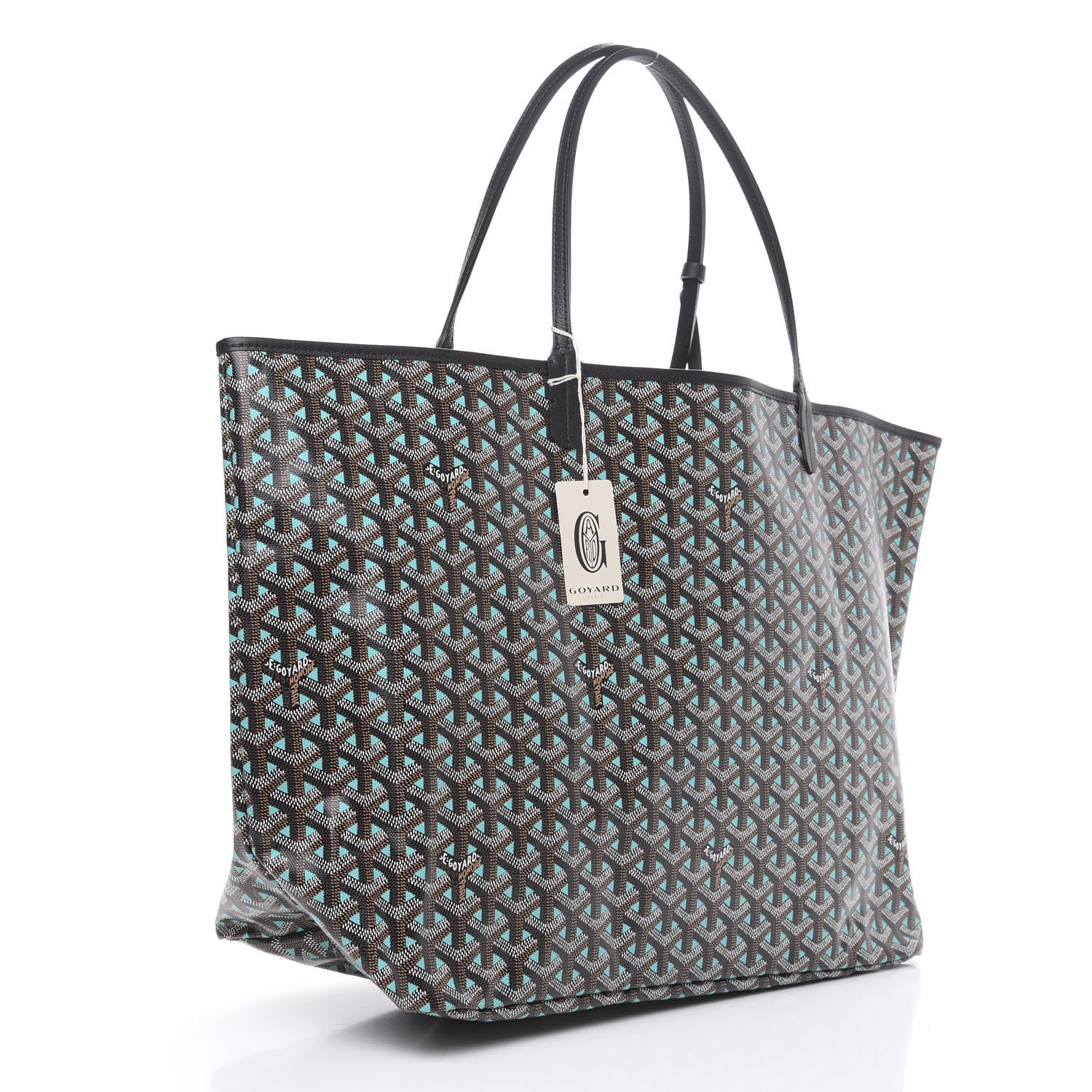 Goyard Goyardine Saint Louis Claire Voie GM Black Blue 2 of 8