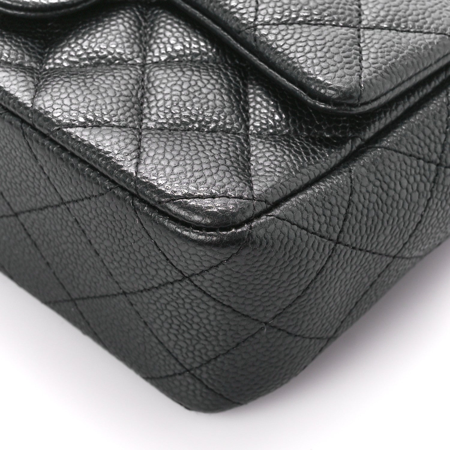 Chanel Iridescent Caviar Quilted Mini Rectangular Flap Charcoal 12 of 12
