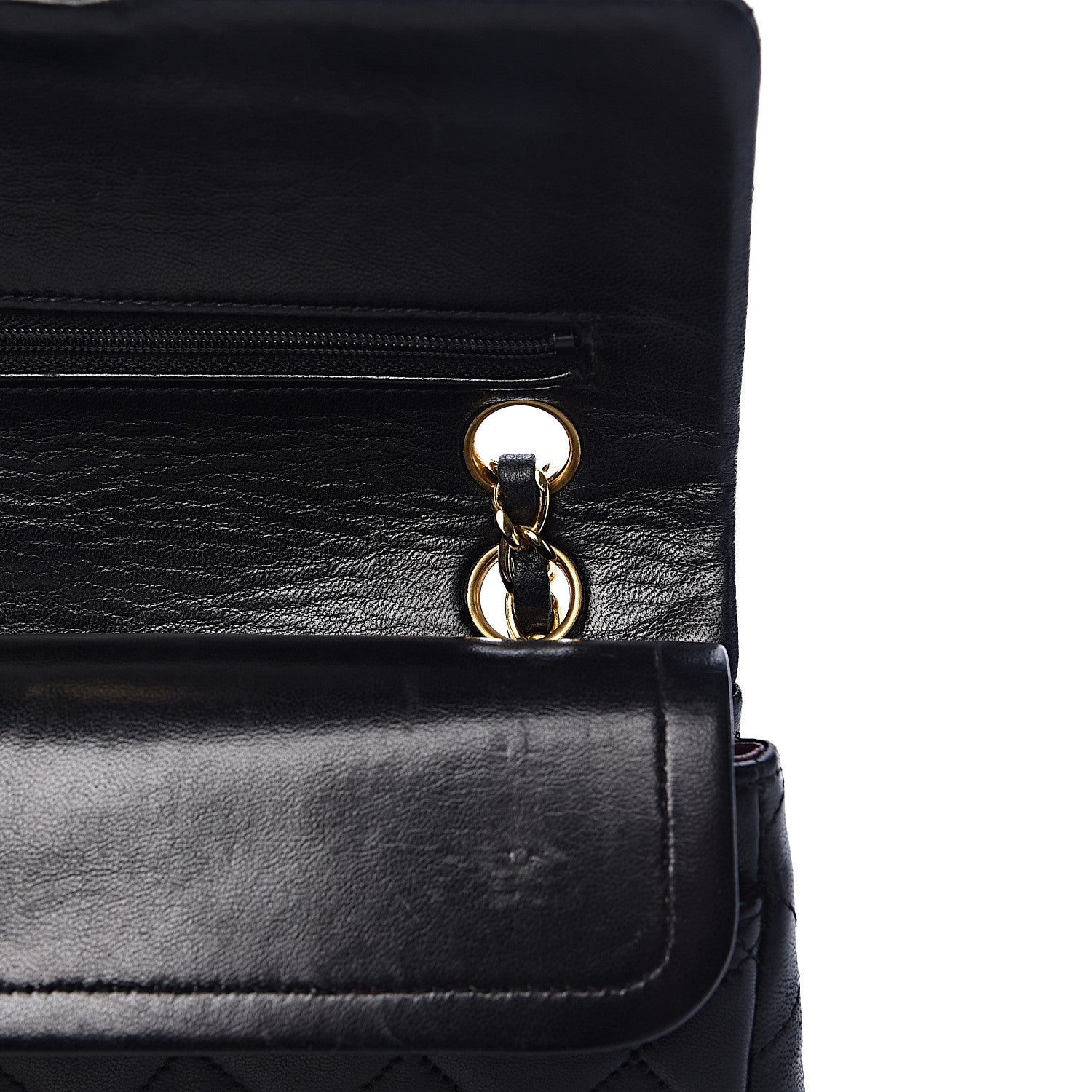 Chanel Lambskin Quilted Small Double Flap Black 14 of 16