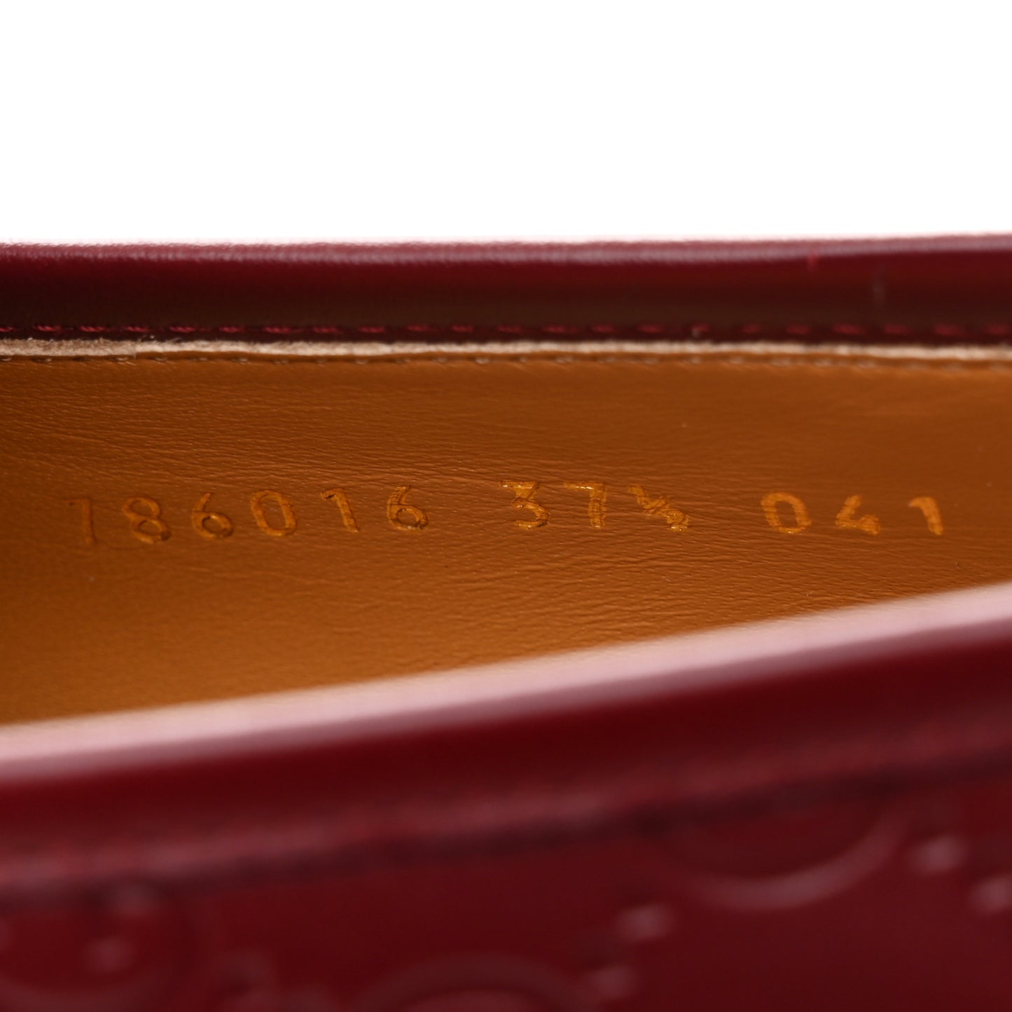 Betis Glamour Calfskin Guccissima Womens Jordaan Loafers 37.5 Rosso Ancora