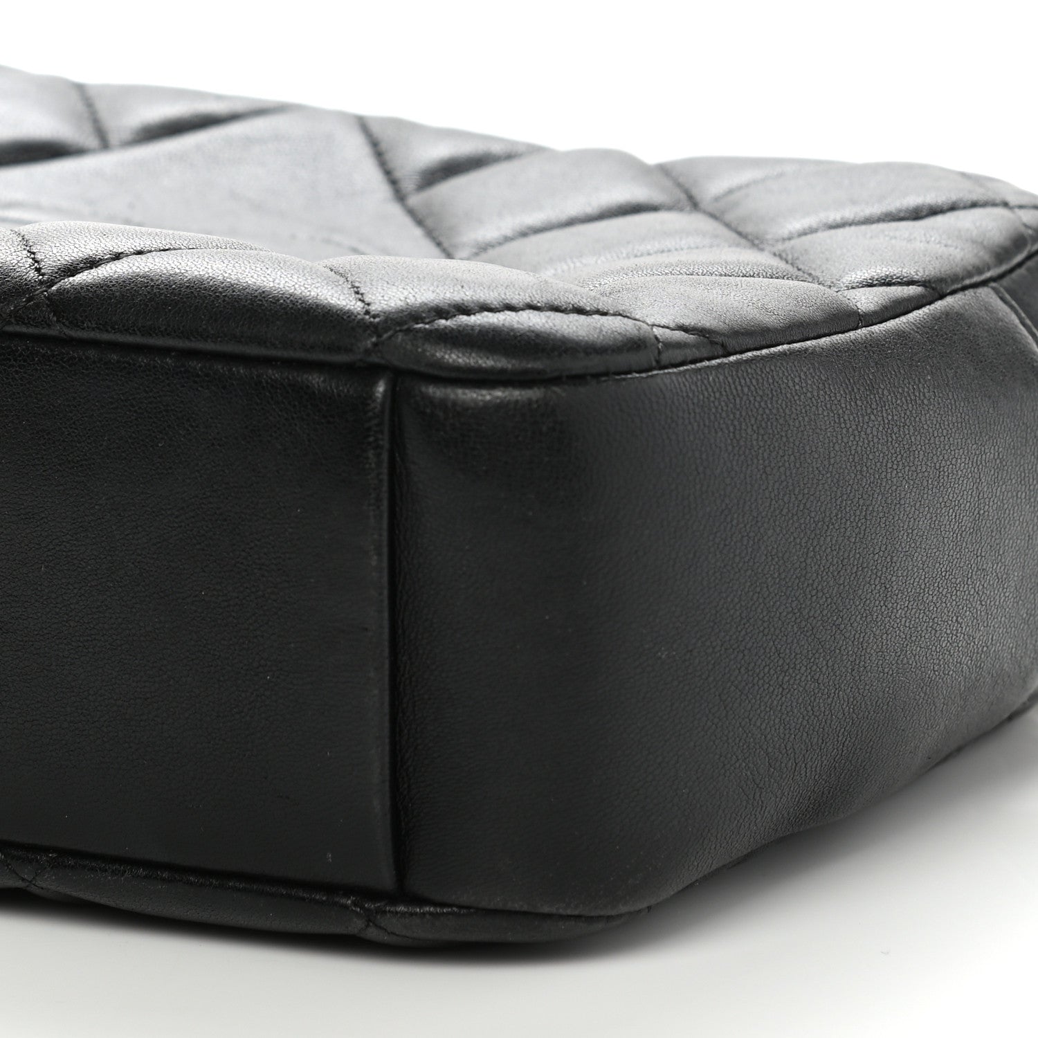 Chanel Lambskin Quilted Small Diamond CC Camera Case Black 12 of 12
