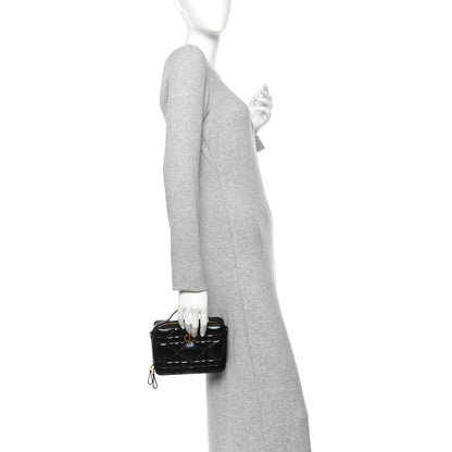 Christian Dior Calfskin Macrocannage Caro Box Bag Black 2 of 10