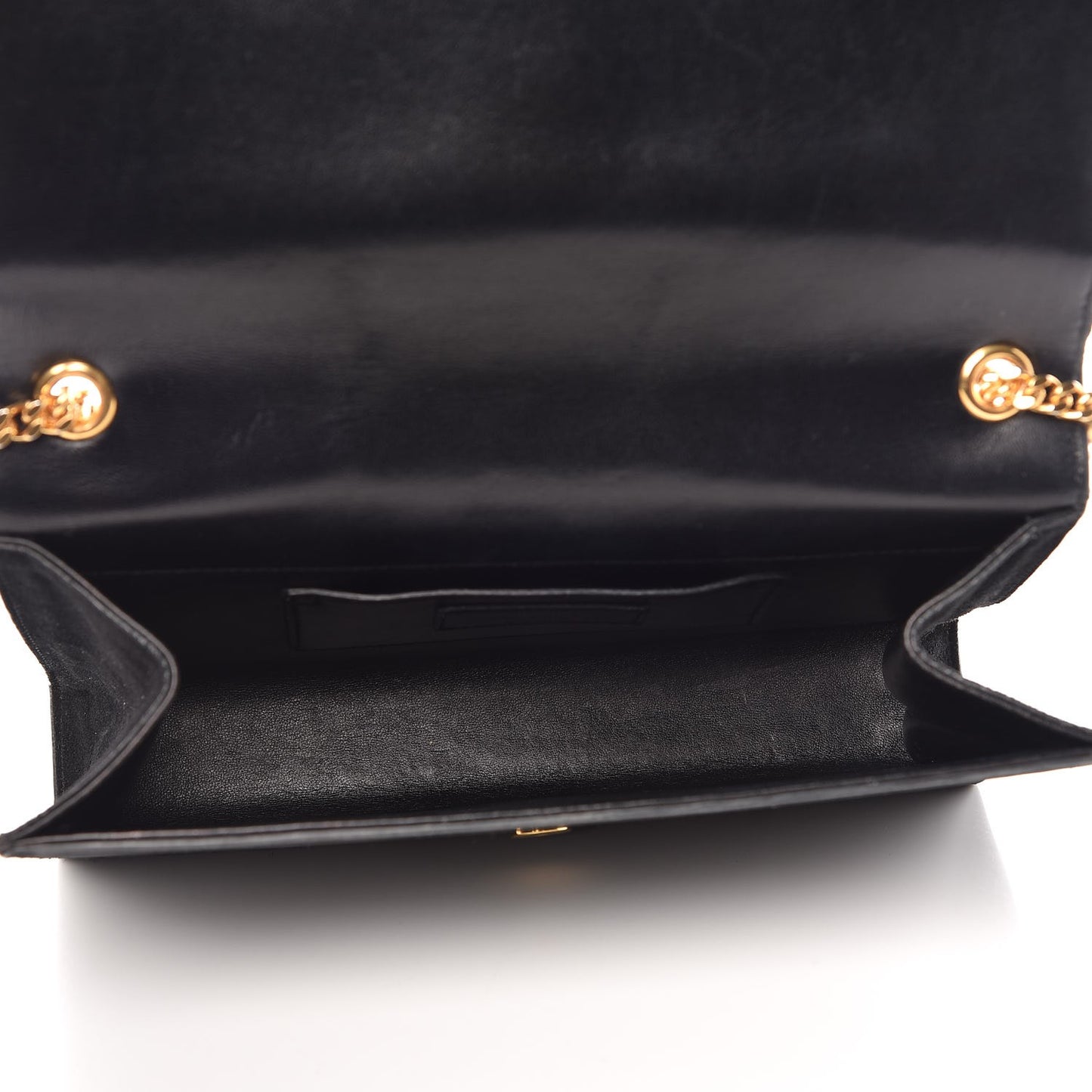 Suede Medium Classic Monogram Kate Tassel Satchel Black