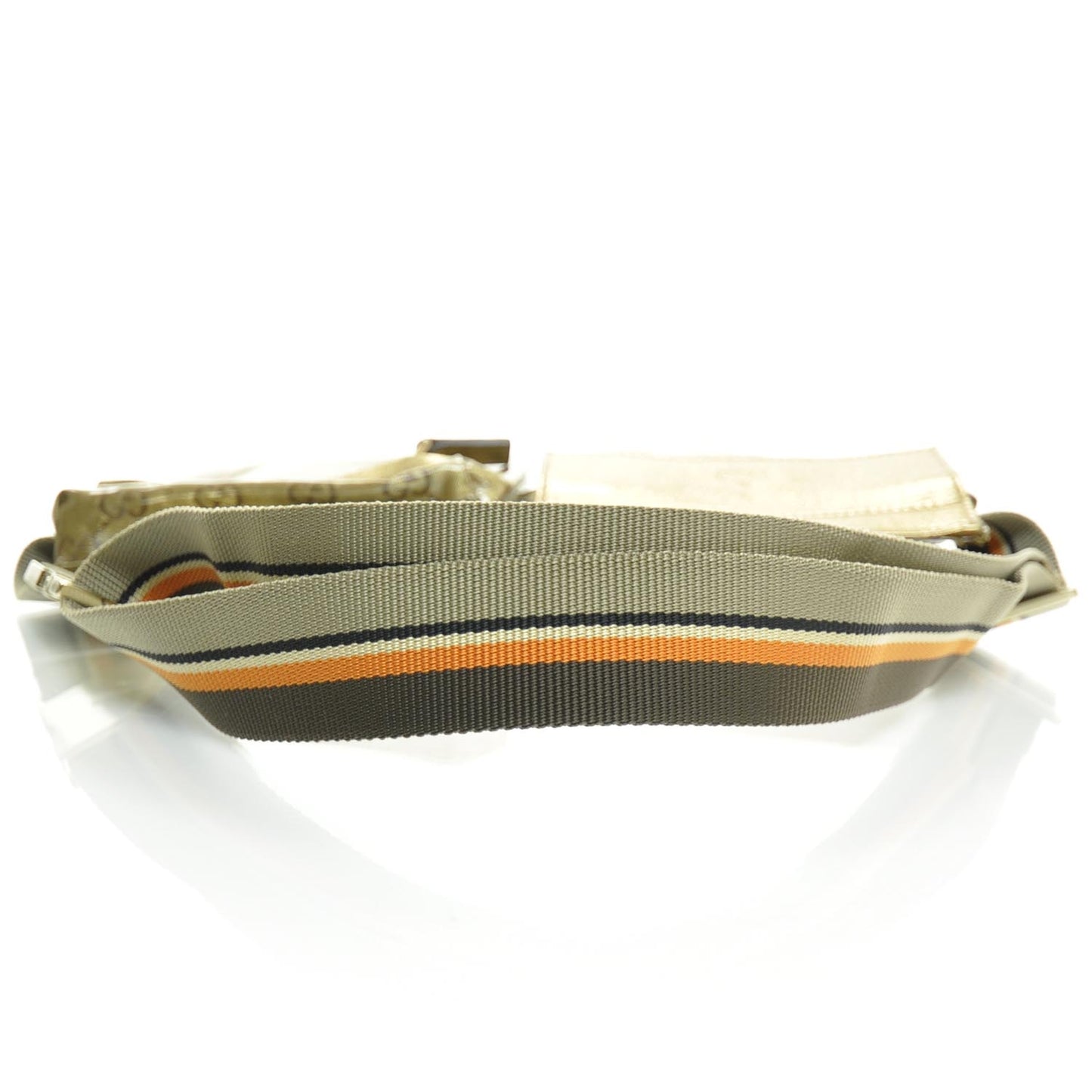 Crystal Monogram Web Double Pocket Belt Bag Gold