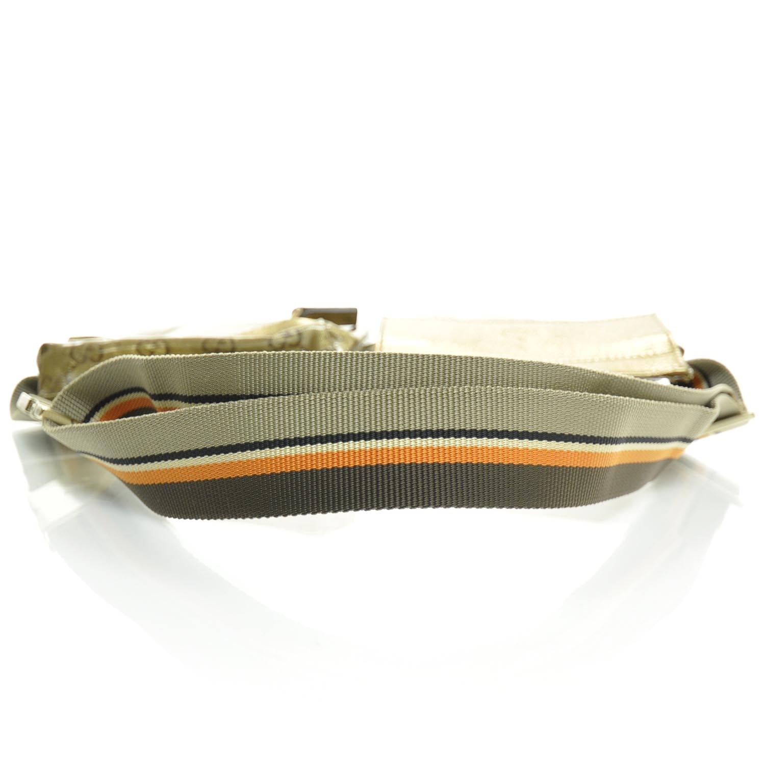 Gucci Crystal Monogram Web Double Pocket Belt Bag Gold 5 of 9