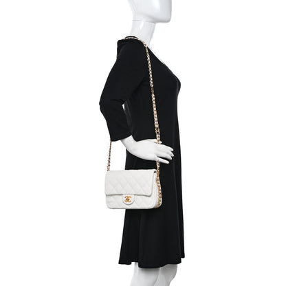 Chanel Caviar Quilted Mini CC You Flap White 2 of 11