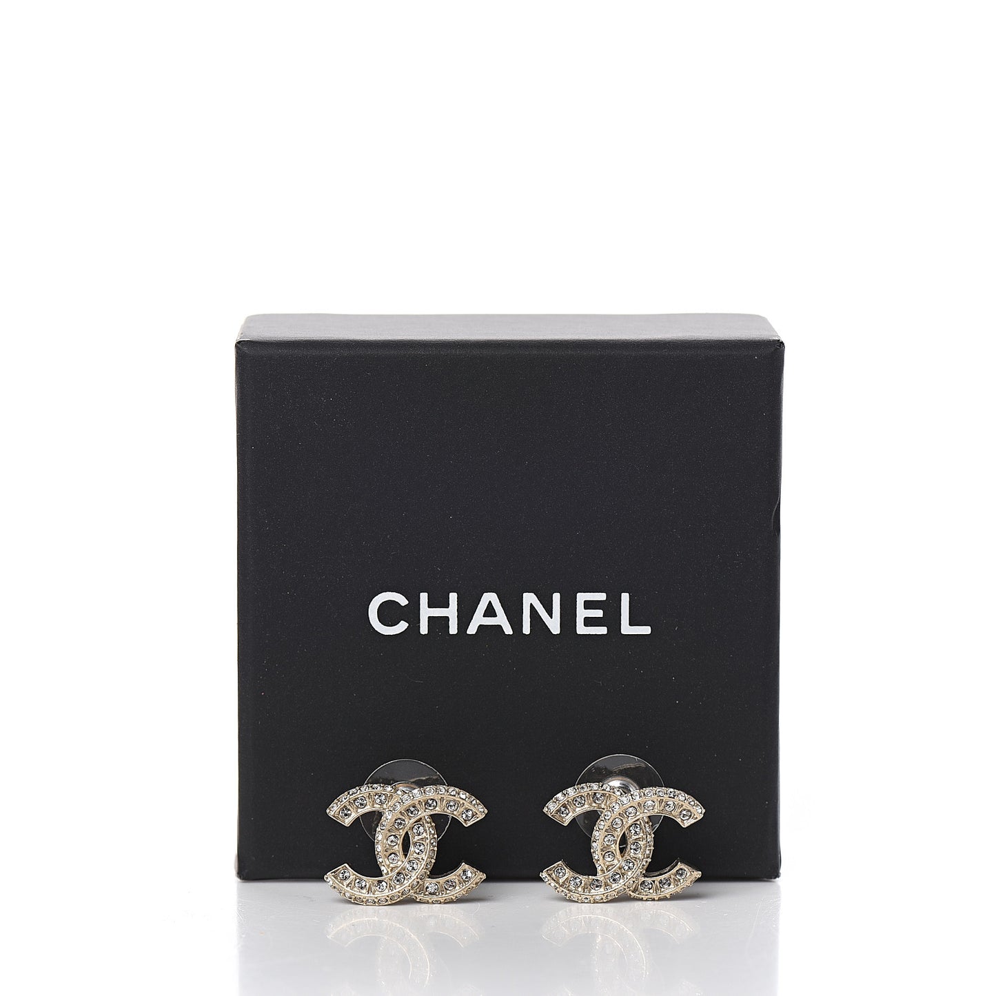 Crystal CC Earrings Gold