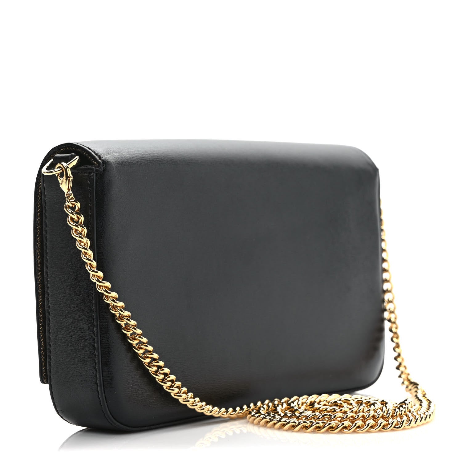 Fendi Vitello Palmellato Wallet on Chain with Pouches Black 3 of 9