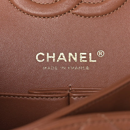 Chanel Lambskin Quilted Medium Double Flap Brown 6 of 11
