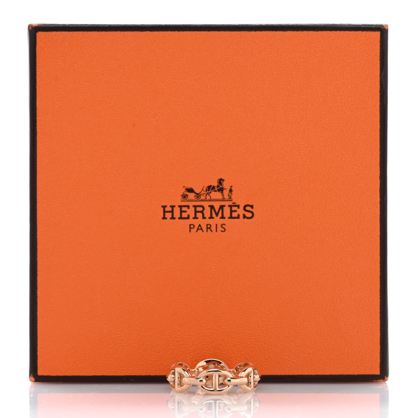 18K Rose Gold PM Chaine D'Ancre Enchainee Ring 51 5.75