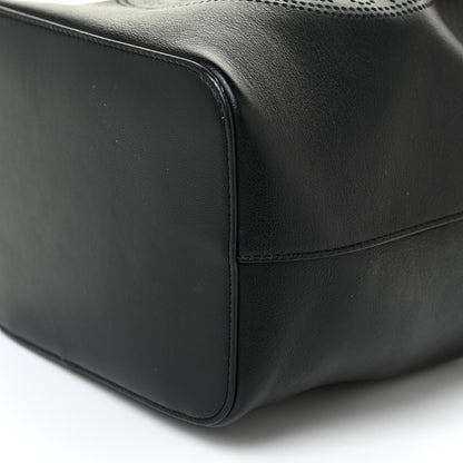 Fendi Vitello Grace F is Fendi Stamp Patch Perforated Small Mon Tresor Bucket Bag Black 8 of 8