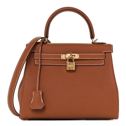 Hermes Togo Kelly Retourne 25 Gold 1 of 13