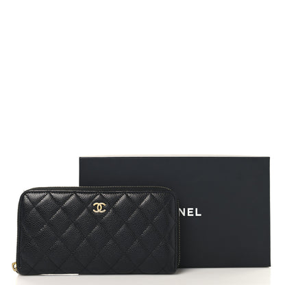 Chanel Caviar Quilted Large Gusset Zip Around Wallet Black 11 of 11