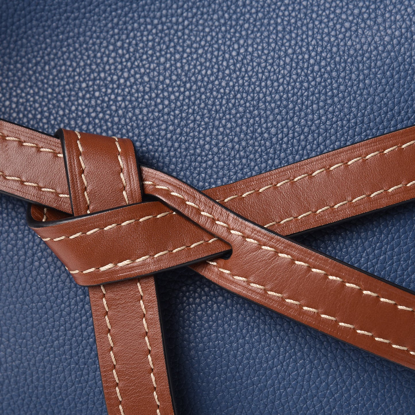 Grained Calfskin Small Gate Crossbody Bag Varsity Pecan