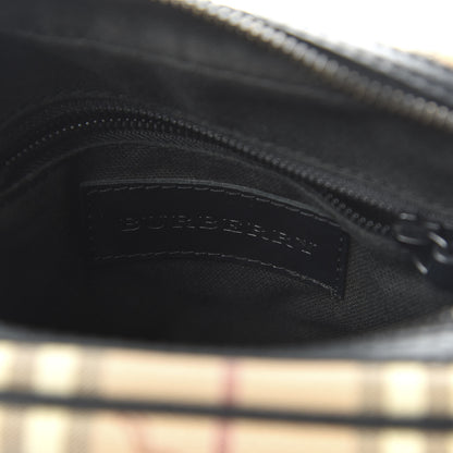 Burberry Haymarket Check Small Messenger Black 8 of 10