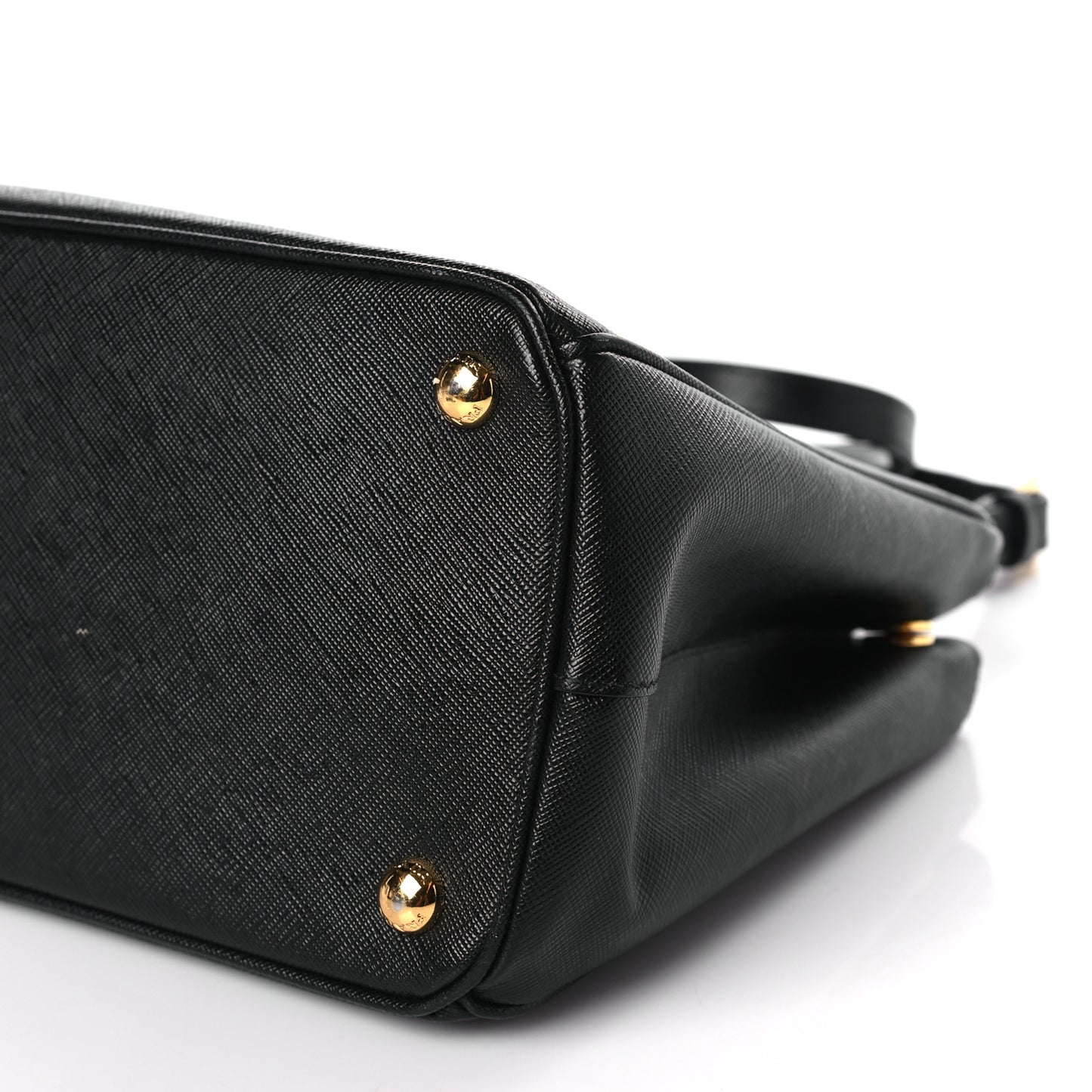 Saffiano Small Galleria Double Zip Tote Black