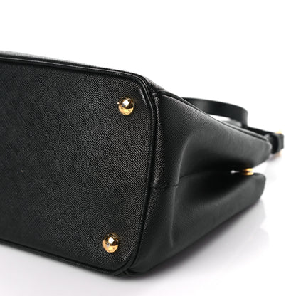 Prada Saffiano Small Galleria Double Zip Tote Black 9 of 9