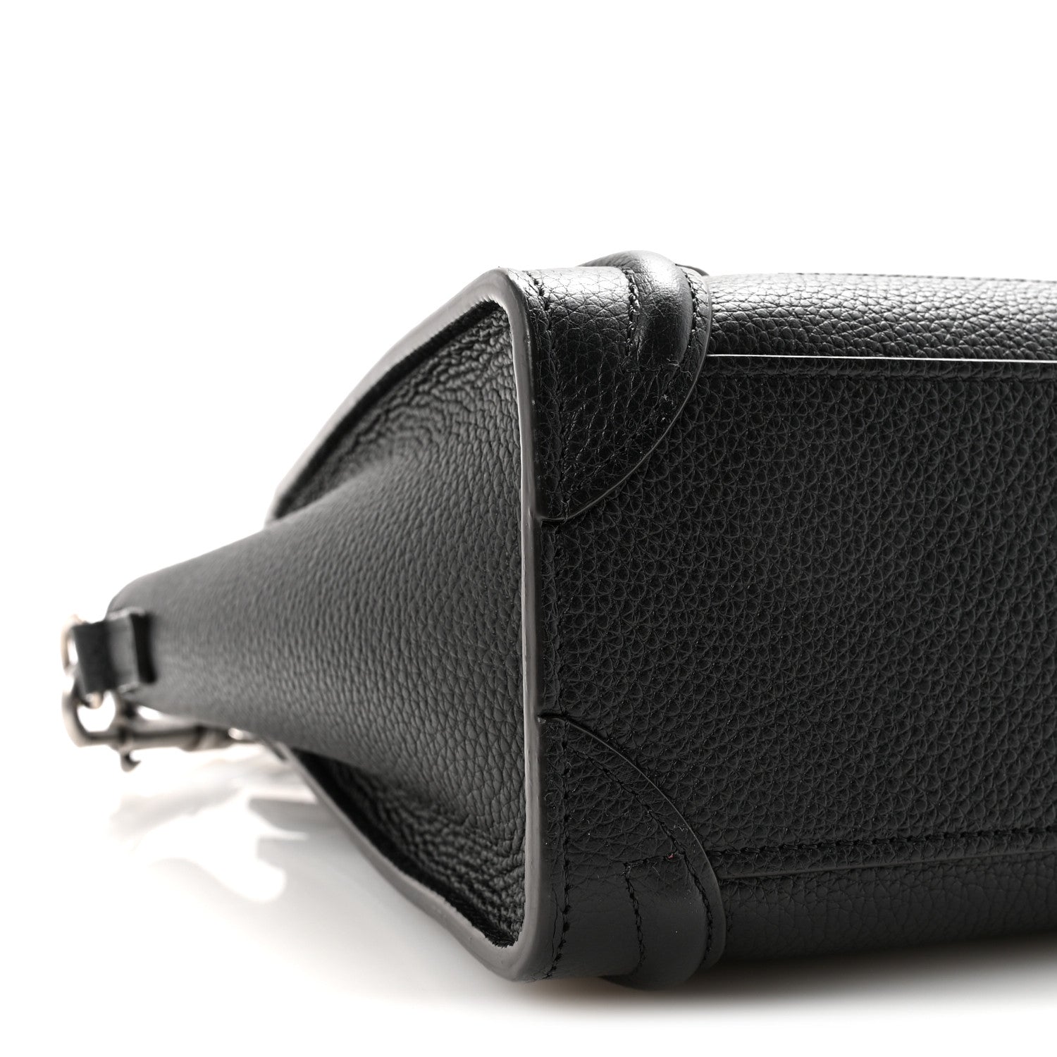 Celine Drummed Calfskin Nano Luggage Black 9 of 10