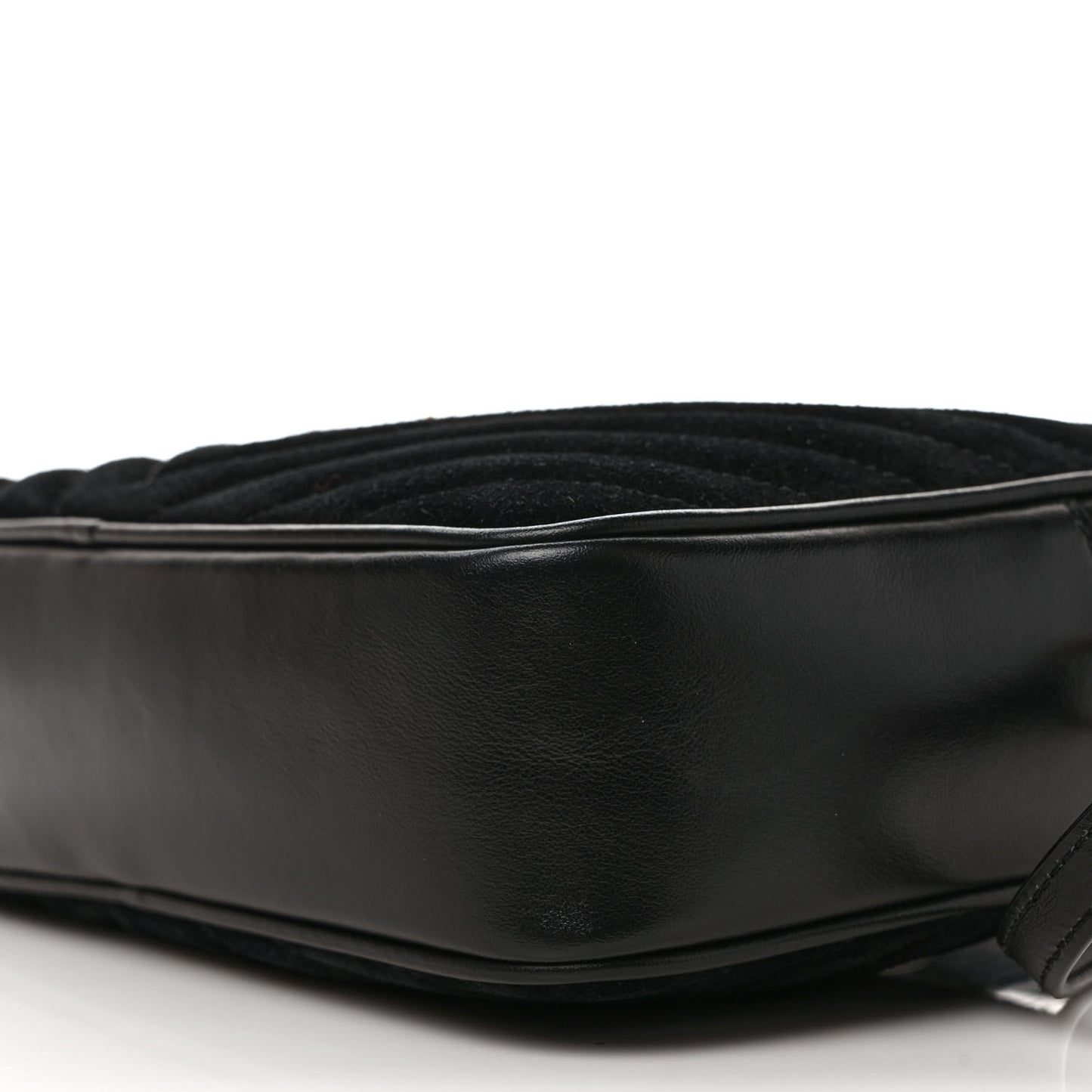 Suede Calfskin Monogram Lou Camera Bag Black