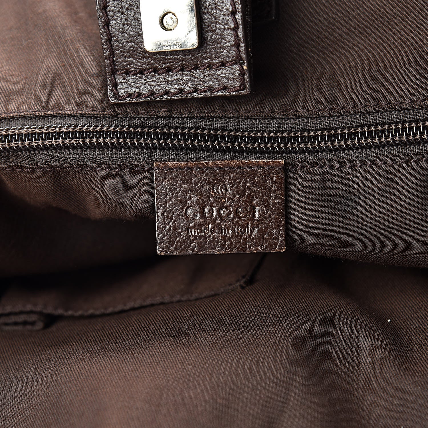 Gucci GG Monogram Medium Web Handle Double Pocket Tote Brown 6 of 16