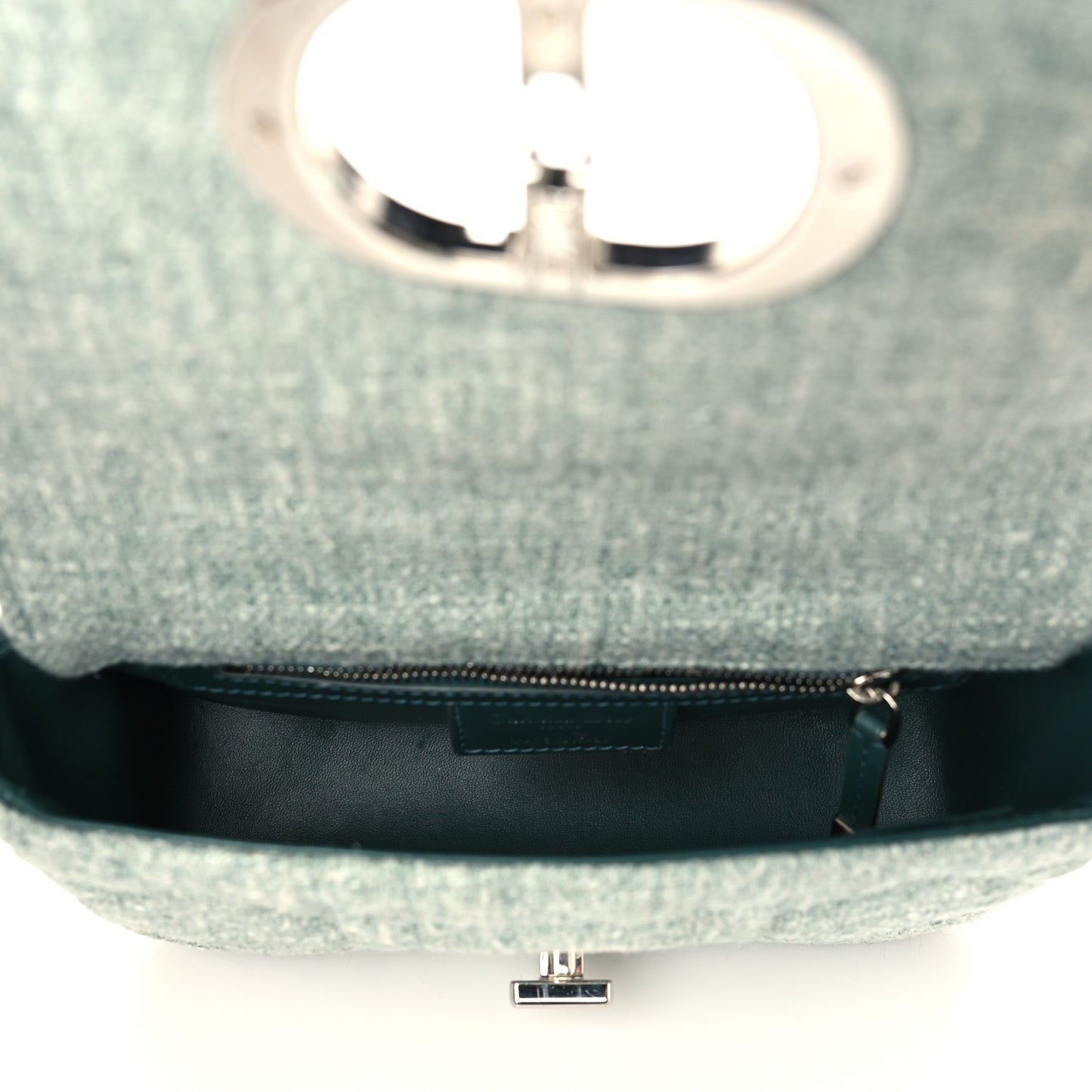 Tweed Macrocannage Small Caro Bag Light Green