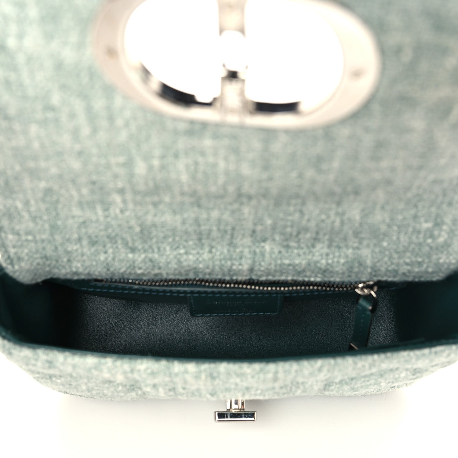 Christian Dior Tweed Macrocannage Small Caro Bag Light Green 4 of 7