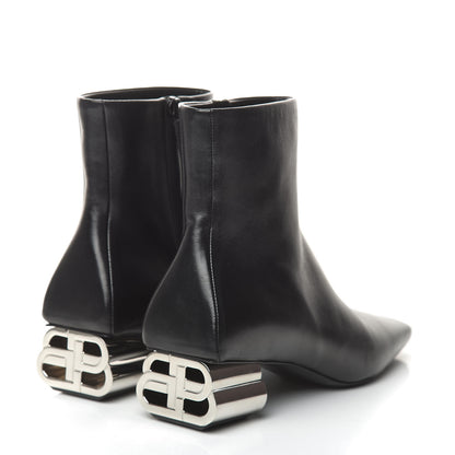 Balenciaga Sheepskin Typo Ankle Booties 39.5 Black 4 of 10