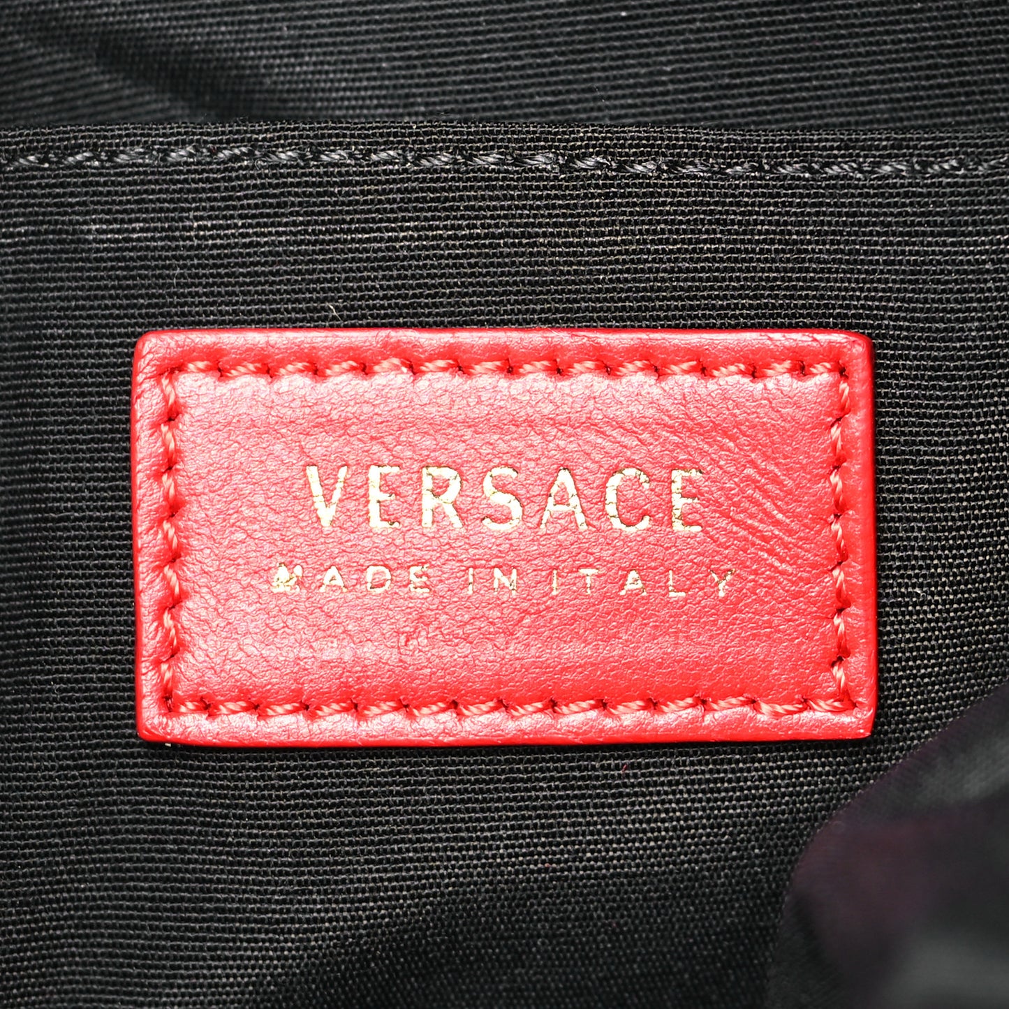 Nappa Quilted Medusa Bucket Bag Red