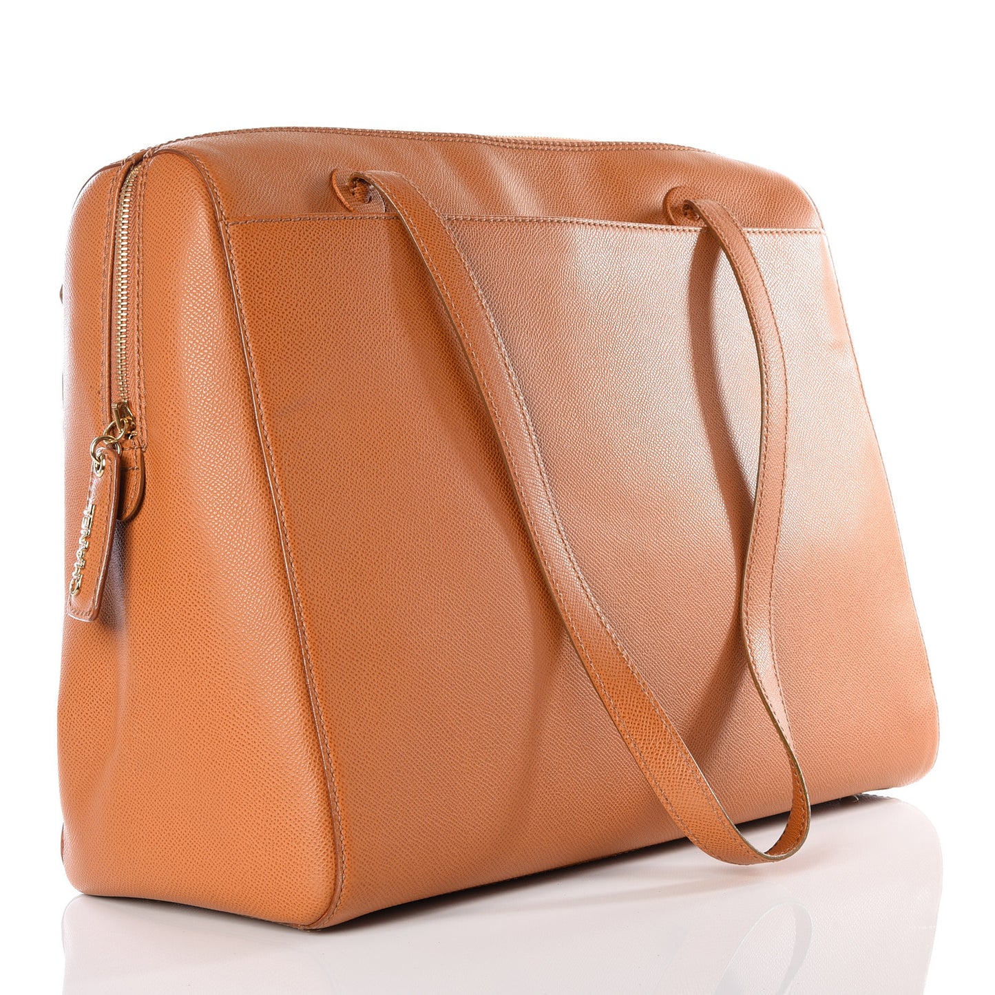Grained Calfskin Duffle Bag Beige