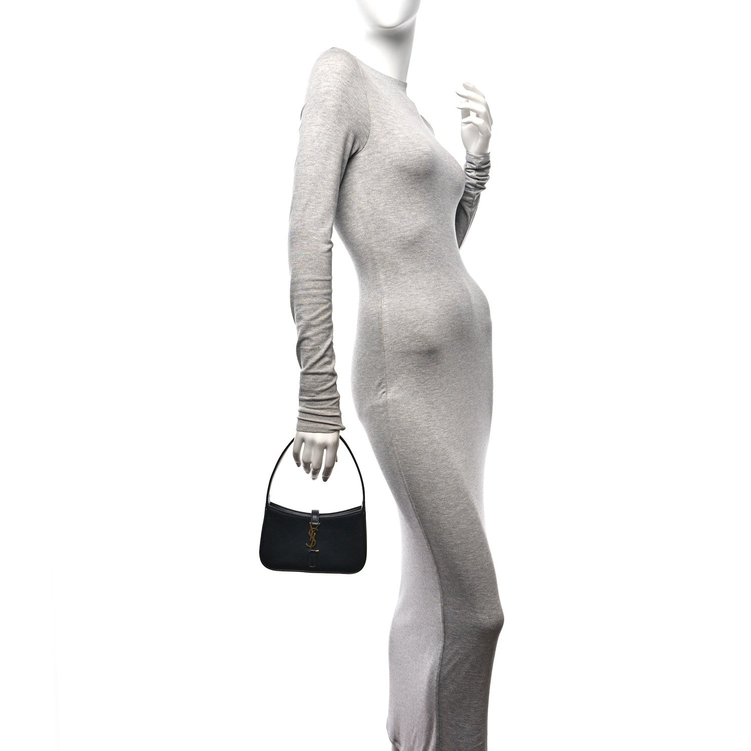 Saint Laurent Smooth Calfskin Le 5 A 7 Mini Hobo Black 2 of 10