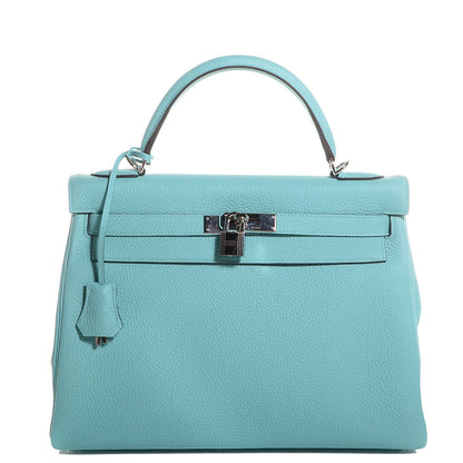 Hermes Togo Kelly Retourne 32 Bleu Atoll 1 of 21