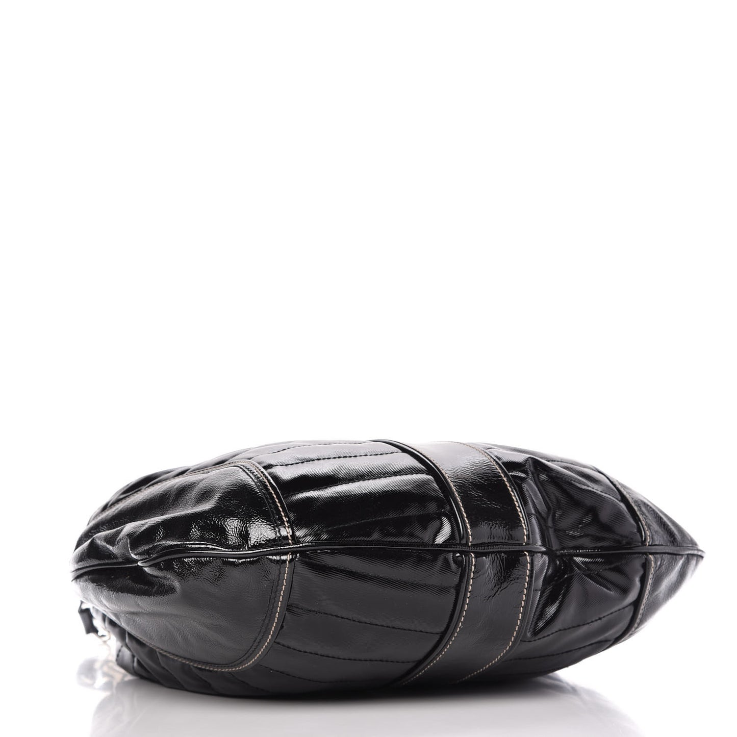 Patent Calfskin Medium Snow Glam Hobo Black