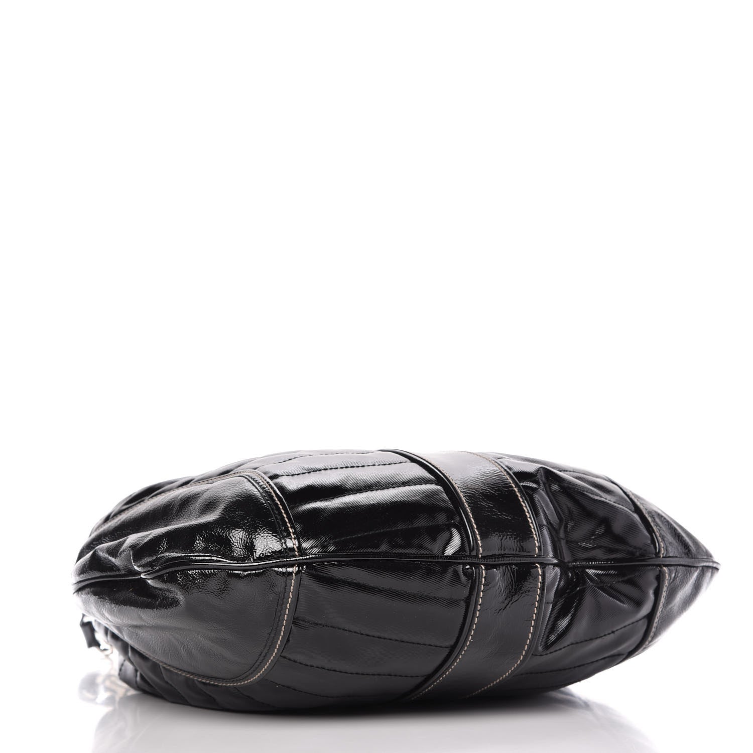 Gucci Patent Calfskin Medium Snow Glam Hobo Black 4 of 13
