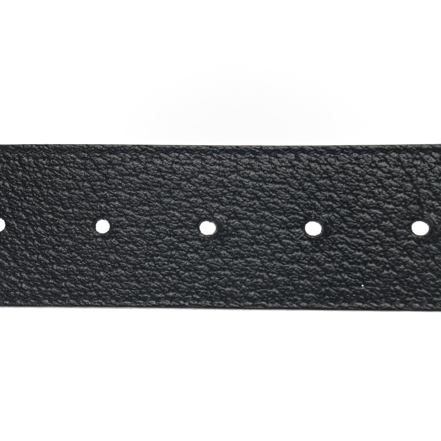 Textured Dollar Calfskin Nickel Double G 40mm Belt 80 32 Black