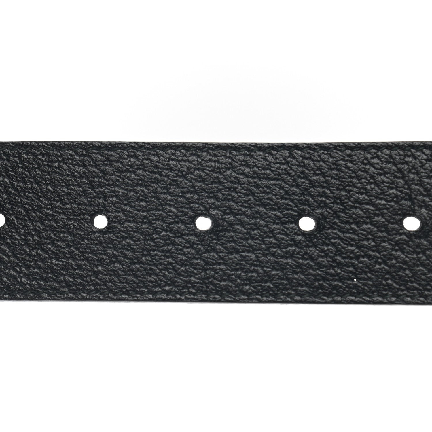 Gucci Textured Dollar Calfskin Nickel Double G 40mm Belt 80 32 Black 3 of 6