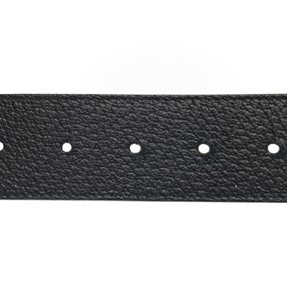 Gucci Textured Dollar Calfskin Nickel Double G 40mm Belt 80 32 Black 3 of 6