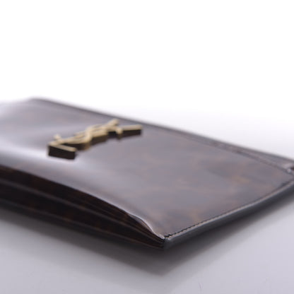 Saint Laurent Patent Monogram Bill Pouch Tortoiseshell 9 of 11