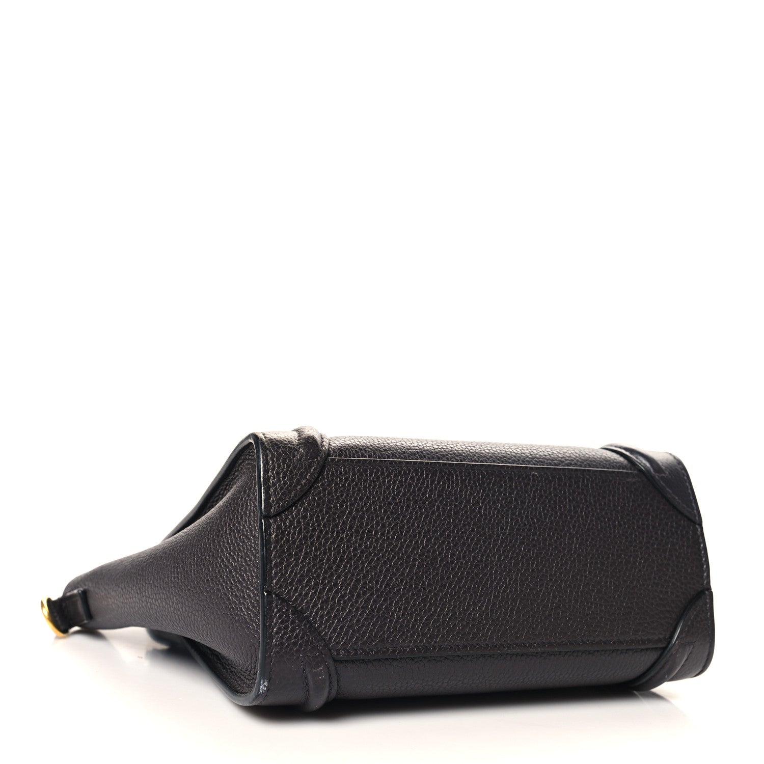 Celine Drummed Calfskin Nano Luggage Liquorice 4 of 13