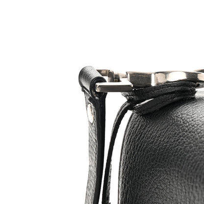 Saint Laurent Grained Calfskin Medium Monogram Sunset Satchel Black 21 of 21