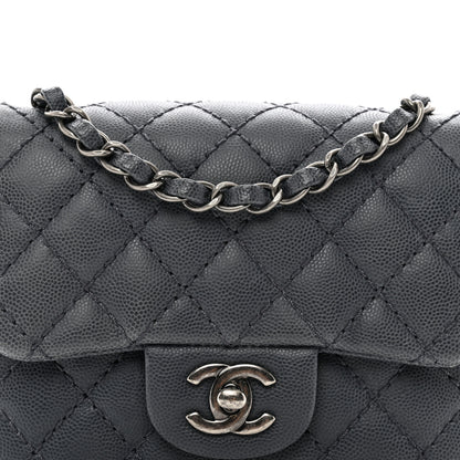 Chanel Caviar Quilted Mini Square Flap Dark Grey 5 of 10