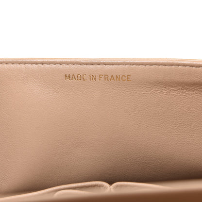 Chanel Lambskin Quilted Medium Double Flap Beige 8 of 18
