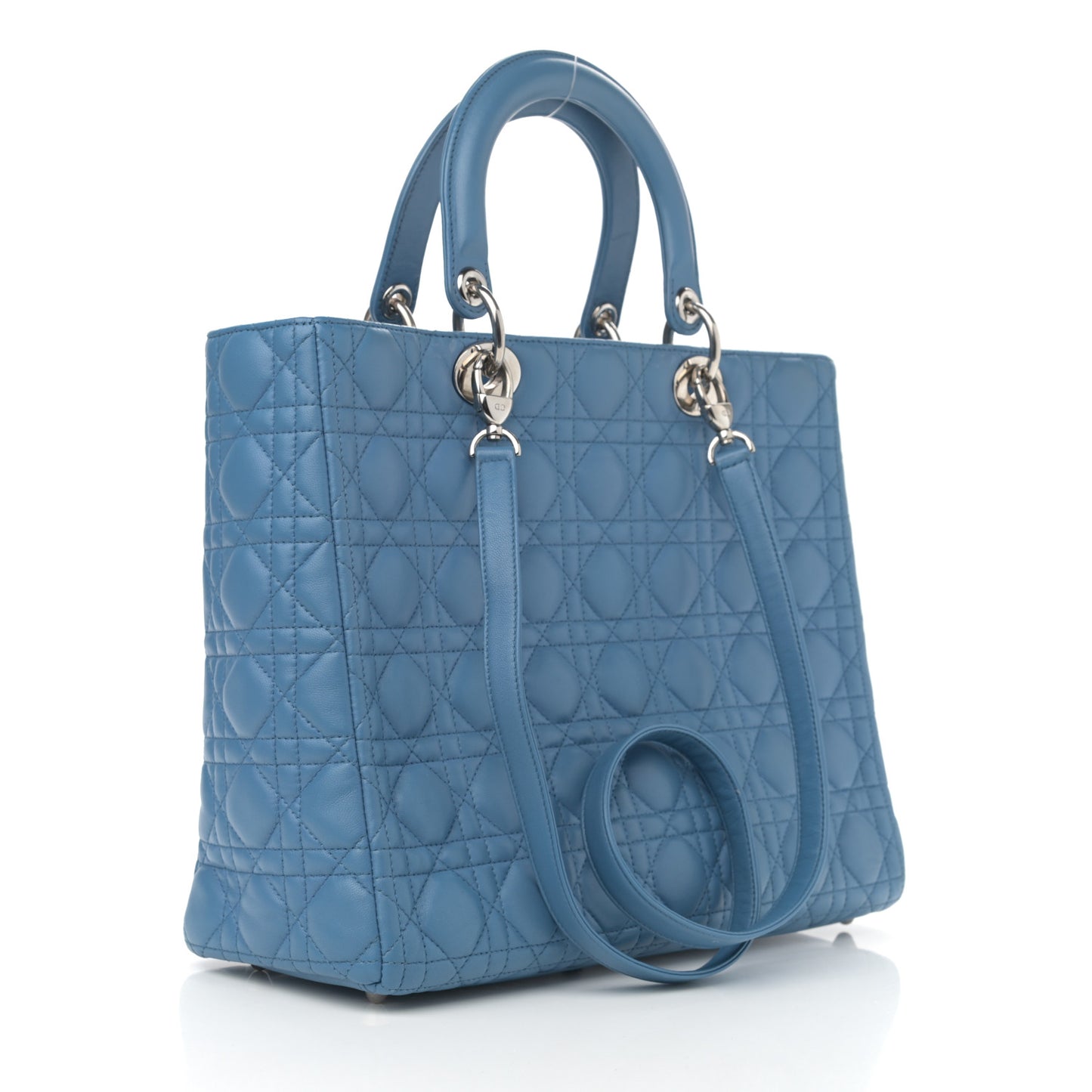 Lambskin Cannage Large Lady Dior Denim