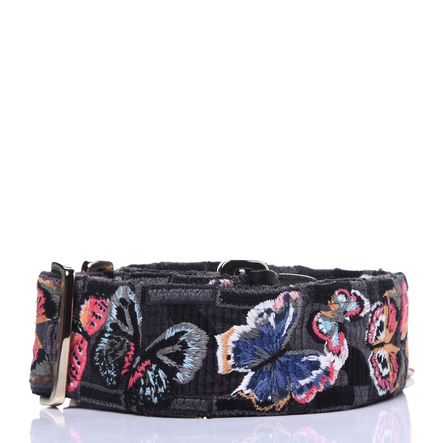 Canvas Camubutterfly Rockstud Guitar Strap Multicolor