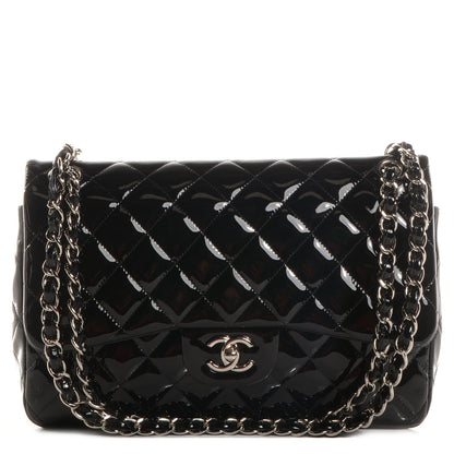 Chanel Patent Jumbo Double Flap Black 1 of 9