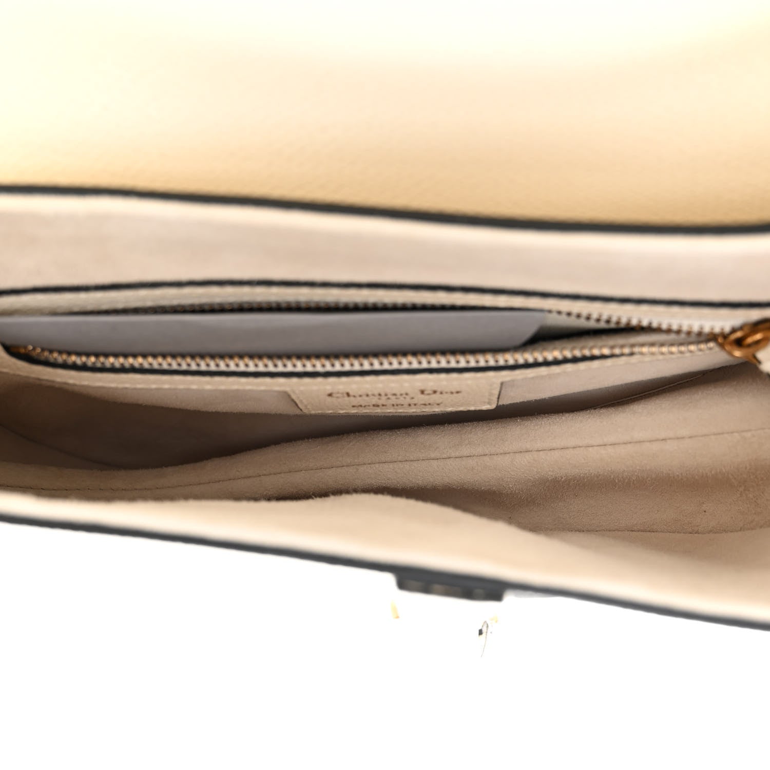 Christian Dior Grained Calfskin Saddle Bag White 5 of 9