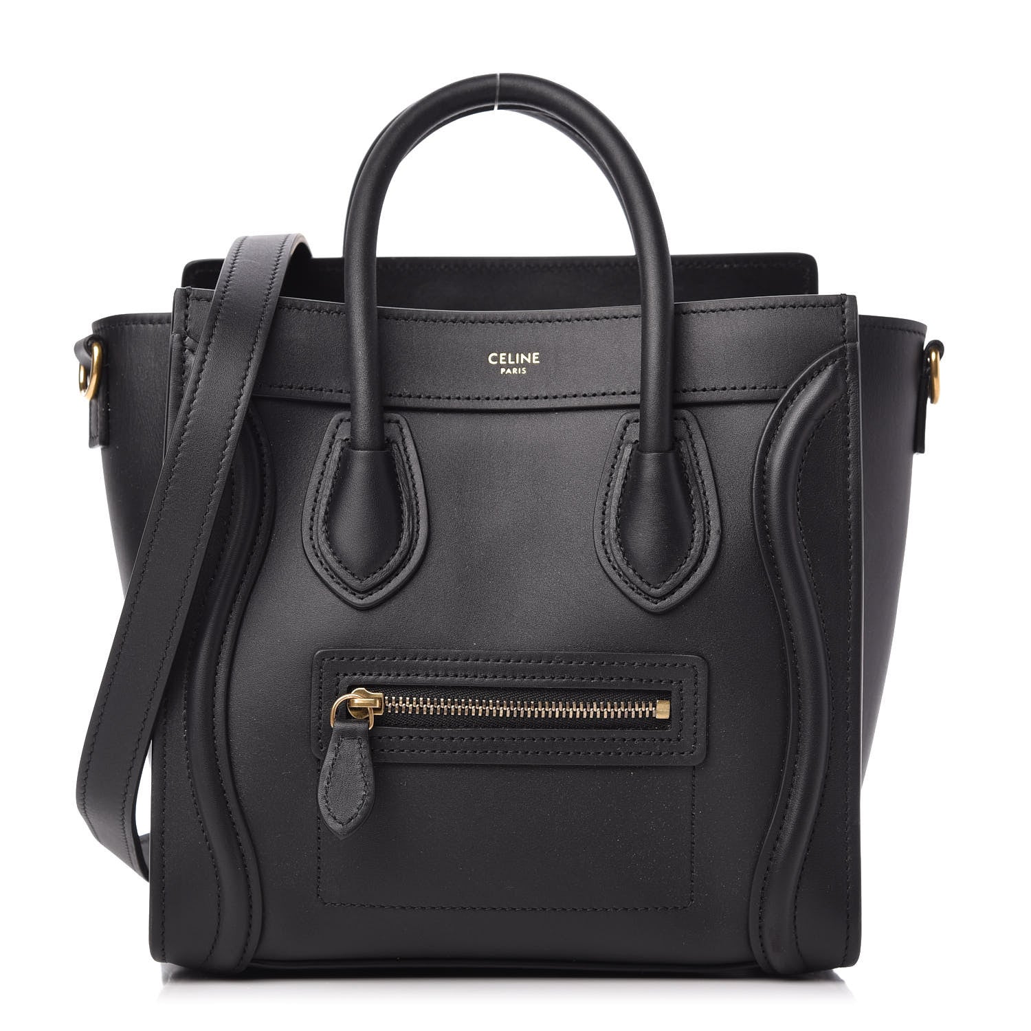 Celine Smooth Calfskin Nano Luggage Black 1 of 9